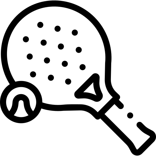 Icono raqueta de pádel